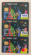 CGB Credit Card,Pisa Tower,Eiffel Tower, Liberty Statue,ho Balloon, Three Different Cards(Visa/Master, Different Chip) - Credit Cards (Exp. Date Min. 10 Years)