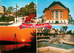 Neuwied Rhein Fussgaengerzone Museum Sonnenuntergang Brunnen - Neuwied