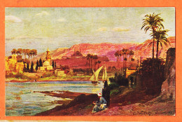 09950 /  Illustrateur Carl WUTTKE ◉ GIZEH Egypte ◉ Un Soir Près De Evening Near 1905s ◉ Lithographie R & J.D R-135 - Gizeh