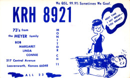 QSL- RADIO AMATEUR LEAVENWORTH-N°TB3566-E/0391 - Radio Amateur