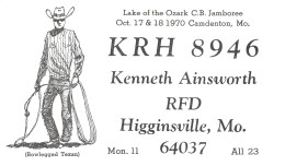 QSL- RADIO AMATEUR HIGGINSVILLE-N°TB3566-E/0367 - Radio Amateur