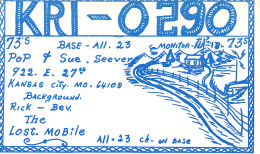 QSL- RADIO AMATEUR KANSAS CITY-N°TB3566-E/0357 - Radio Amateur