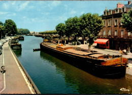 N°24303 W -cpsm Montceau Les Mines -le Port -péniche- - Hausboote