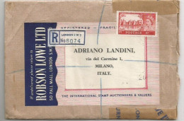 UK Britain Castles QE2 S5 Solo Franking Reg.CV London 3march 1967 To Italy - Covers & Documents