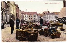 Maastricht - Marktkoopvrouw Met Volk - Tulpkaart - Maastricht
