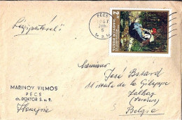 HONGRIE N° 1869 S/L.DE PECS/6.6.67 POUR LA BELGIQUE - Briefe U. Dokumente
