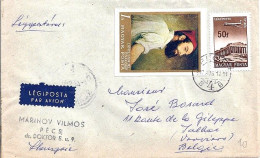 HONGRIE N° 1897 Non Dentelé/PA280 S/L.DE PECS/12.8.67 POUR LA BELGIQUE - Briefe U. Dokumente