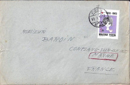 HONGRIE N° 1602 S/L.DE PECS/13.1.64 POUR LA FRANCE - Briefe U. Dokumente
