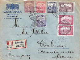 HONGRIE N° 291/294/298/301/178x2/304 S/L.REC. DE BUDAPEST/3.8.22 POUR LA FRANCE - Briefe U. Dokumente