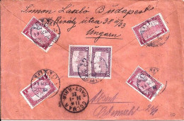 HONGRIE N° 175x2/178x4 S/L.REC DE BUDAPEST/20.1.21 POUR LA FRANCE - Briefe U. Dokumente