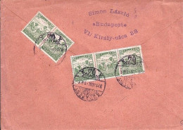 HONGRIE N° 290x3(Perforés En Triangle)/290x2 S/L.DE BUDAPEST/14.6.21 POUR LA FRANCE - Briefe U. Dokumente