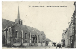 44   Varades  - Eglise Cote Sud Et Grande Rue - Varades