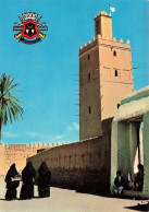 MAROC - Tiznit - Armoiries - Mosquée - Tour - Porte - Entrée - Rue - Palmier - Enfant - Animé - Carte Postale - Agadir