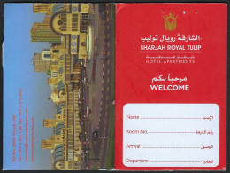 Sharjah Royal Tulip Hotel Apartments Room Key Card 2018 With Cover - Hotel Keycards