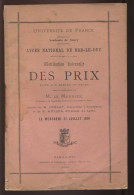 BAR-LE-DUC (MEUSE) - DISTRIBUTION DES PRIX AUX ELEVES DU LYCEE NATIONAL - LOT DE 11 LIVRETS (VOIR DESCRIPTION) - Diploma & School Reports
