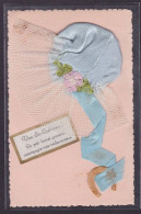 CPA Bonnet Sainte Catherine En Tissu Soie Et Dentelles écrite - St. Catherine