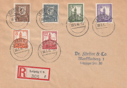 Allemagne Zone Soviétique Lettre Recommandée Leipzig 1946 - Covers & Documents