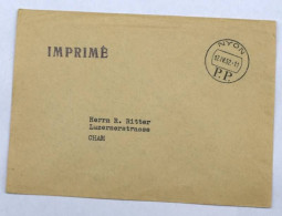 Imprimé Expédié Depuis Nyon Le 12 Avril 1952 - Briefe U. Dokumente