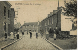 Moustier-sur-Sambre Rue De La Station Circulée En 1923 - Jemeppe-sur-Sambre