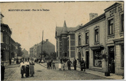 Moustier-sur-Sambre Rue De La Station Circulée En 1919 - Jemeppe-sur-Sambre