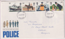 Omslag Enveloppe FDC - Police - Stempel Sheffield - 26 Sept 1979 - 1971-1980 Decimal Issues
