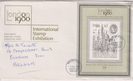 Omslag Enveloppe FDC - International Stamp Exhibition - Stempel Chesterfield Derbyshire - 7 May 1980 - 1971-1980 Decimal Issues