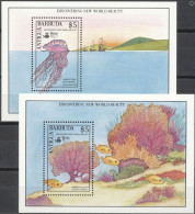 Antigua Bar. 1990, 500th Discovery Of America, Fish, Corals, 2BF - Christopher Columbus