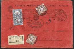 COPPIA SEGNATASSE LIRE 1,00 +20C+ 5C SU BUSTA GRANDE RACCOMANDATA 2 PORTI INTESTATA DA MILANO*29.4.30* PER SONDRIO - Postage Due