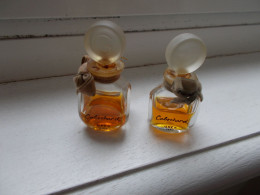 Lot De 2 Anciennes Miniatures Parfum Cabochard Grès Paris Verre 1959 Vintage - Mignon Di Profumo (senza Box)
