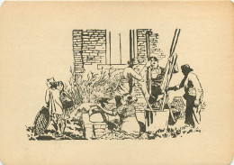 NEPAL POUNDING THE BAKED RICE Katmandu Katmandou KATHMANDU(scan Recto-verso) QQ 1114 - Nepal