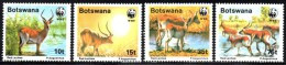 Botswana - 1988 WWF Red Lechwe Set (**) # SG 648-651 , Mi 431-434 - Ongebruikt