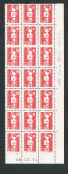 FRANCE - N°2614 MARIANNE DE BRIAT - TRAINEE BLANCHE SUR LES 7 TIMBRES 8EME COLONNE - Unused Stamps