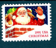 22 61596756  1991 SCOTT 2579 (XX) - POSTFRIS - MINT NEVER HINGED  - CHRISTMAS - SANTA CLAUS IN CHIMNEY - Ongebruikt