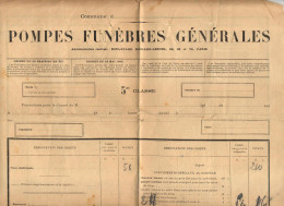 Affiche Tarif Pompes Funebres  Paris - Diploma & School Reports