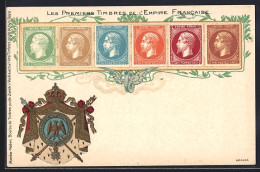 Lithographie Frankreich, Briefmarken Und Wappen - Briefmarken (Abbildungen)