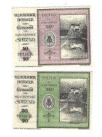 **Austria Notgeld Wachauer  Spitz 10+20 Heller Kirche  1122.2d Cat Val 2 Euro - Austria
