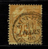 - Colonies Françaises - 1881 - YT N° 52 - Oblitéré - Type Dubois - Beau Cachet St Pierre Et Miquelon - Alphée Dubois