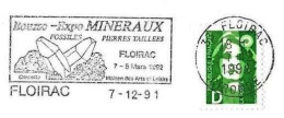 France (1991) - Floirac (33) : Bourse-expo Minéraux, Fossiles, Pierres Taillées. Cristaux De Crocoïte Crystals. Minerals - Minéraux