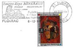France (1994) - Floirac (33) : Bourse-expo Minéraux, Fossiles, Pierres Taillées. Cristaux D' Idocrase Crystals. Minerals - Minéraux