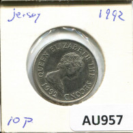10 PENCE 1992 JERSEY Pièce #AU957.F.A - Jersey