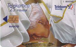 TARJETA DE ESLOVENIA DE EL PAPA JUAN PABLO II TIRADA 1990 (POPE) - Slovenia