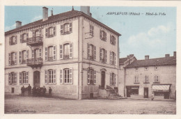 AMPLEPUIS : CPA N.TROUVEE AVEC CETTE VUE DE L HOTEL DE VILLE.ANIMEE PERS .N. CIRCULEE.T.B.ETAT.PETIT PRIX A SAISIR - Amplepuis