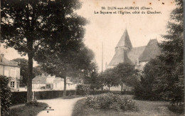 N°24357 W -cpa Dun Sur Auron -le Square Et L'église- - Dun-sur-Auron