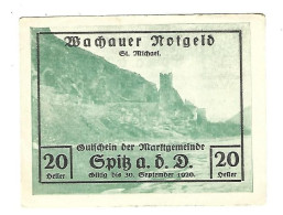 **Austria Notgeld Wachauer   Spitz St Michael  20 Heller 1122.1d Nr135 Cat Val 2 Euro - Austria
