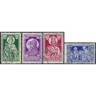1930, Hungary, 8+2f-32+8f, Michel #463-#466, Offset, Wmk, P14, Used - Gebraucht