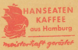 Meter Cut Germany 1963 Coffee - Hanseaten - Hanze Ship - Autres & Non Classés