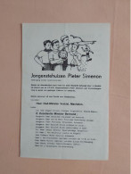 Pamflet  Jongenstehuizen Pieter Simenon - Autres & Non Classés