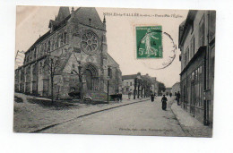 Nesles La Vallée -portail De L'église-voir état - Nesles-la-Vallée