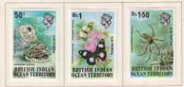 BRITISH INDIAN OCEAN TERRITORY  -  1973 Wildlife Set Hinged Mint - Territoire Britannique De L'Océan Indien