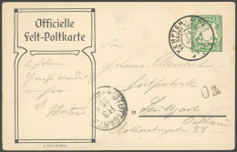 BAYERN PP 15C76/01 BRIEF, Privatpost: 1905, 5 Pf. Kempten, 12. Bayr. Turnfest, Zwei Biertrinker Vor Stadtansicht, Pracht - Altri & Non Classificati